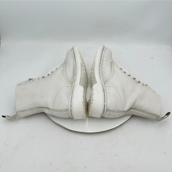 Dr. Martens 1460 Pascal Mono Women Size 7 White Leather 8 Eye Combat Boot - Picture 6 of 11
